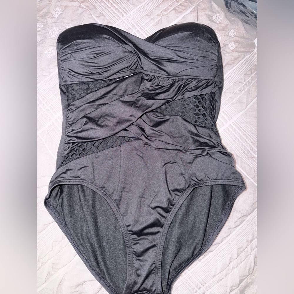 Apt. 9 Black One-Piece Swimsuit